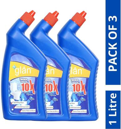 glan Disinfectant Toilet Cleaner Liquid | (1000ml x 3) Ultra Shine Liquid Toilet Cleaner