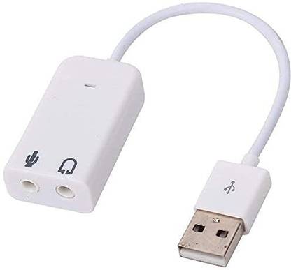 ASTOUND White 7.1 Channel Stereo Audio Adapter-V4 Phone Converter