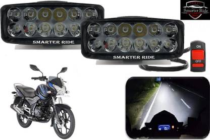 SMARTER RIDE Waterproof 12 LED Fog Light with Switch for Bajaj Discover 125T Headlight Motorbike LED for Bajaj (12 V, 12 W)