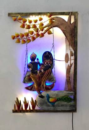 HARIOM ART AND CRAFT Radha Krishna Wall hanging for home