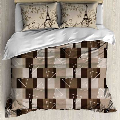 SRIJEE DECORS 250 TC Cotton King Printed Flat Bedsheet