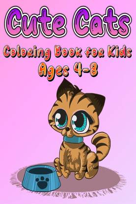 Cute Cats Coloring Book for Kids Ages 4-8