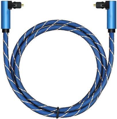 Tobo Fiber Optical Cable 2 m M Digital Optical Audio Toslink Cable Fiber Optic Audio Cable Fiber Cable Digital Toslink Cable Dual 90 Degree Right Angled Optical Audio Cable Compatible