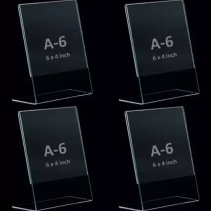 CPI 1 Compartments Acrylic High Quality Transparent QR Code Stand Bar Code Standee Holder