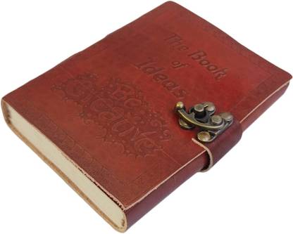 SMKT Leather Craft Notebook Use for Drawing, Sketchbook, Scrapbook,Writing B6 Notebook Plain 100 Pages