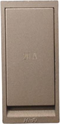 Hifi Flatino Grey 20 A One Way Electrical Switch