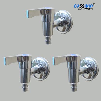 BATHONIX Stainless Steel Fusion Washing Nozzle Taps Faucet (Pack of 3) Bib Tap Faucet