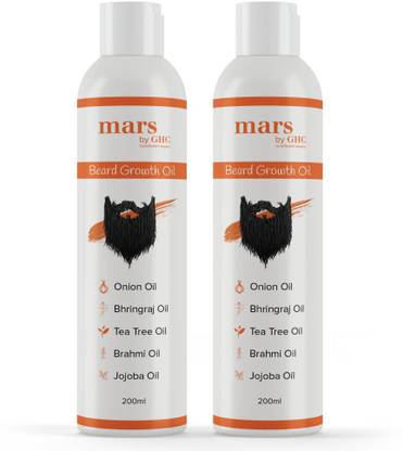 mars by GHC Beard Growth Oil for Men For Better Beard Growth With Thicker Beard | Best Beard Oil for Patchy Beard | Free from all Harmful Chemicals Hair Oil