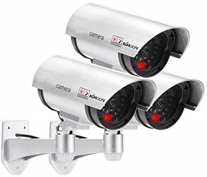 SOCHEP 3 Pack Outdoor Fake Security Camera, Bullet Dummy Security Camera Security Camera