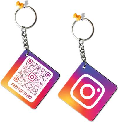 Party Gift Square Personalized QR Code Keyring Customized Scannable Keychain INS Key Chain