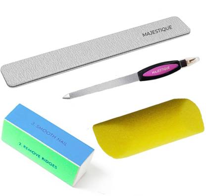 MAJESTIQUE Nail Filer and Buffer, Double Sided Nail File- Nail Shaper, Buffer Block Sponge