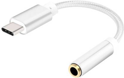 Crystonics Grey USB Type C to 3.5mm Earphone Headphone Cable Phone Converter