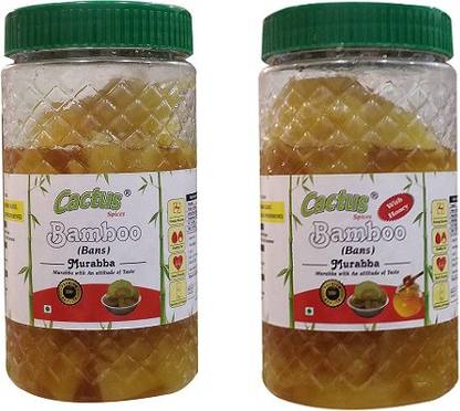 Cactus Spices Homemade Bamboo Murabba (SUGAR) 800G and Bamboo Murabba (Honey) 800G Bamboo Murabba