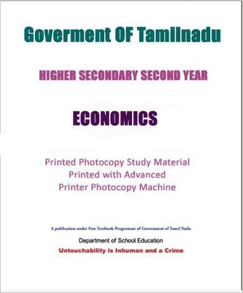 12th Standard Economics In English Tamilnadu State Board Syllabus