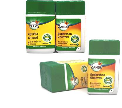 झंडू Sudarshan Ghanvati Beneficial in all types fever (4x40 tab)
