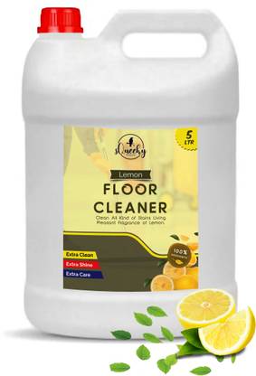 SQUEEKY Disinfactant & Antibacterial Surface and Floor Cleaner,Refill pack (5 Liter) Lemon