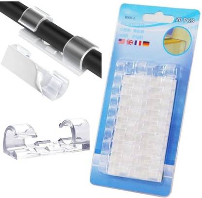 ALWAFLI Cables Organizer Clips Clamps Wire Clips For cable for wall,home,office Use Clip Hook 20