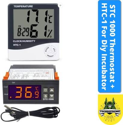 TechSupreme SS STC 1000 Digital Temperature Controller+ HTC-1 with Humidity Incubator Temperature Sensor and Controller Electronic Hobby Kit