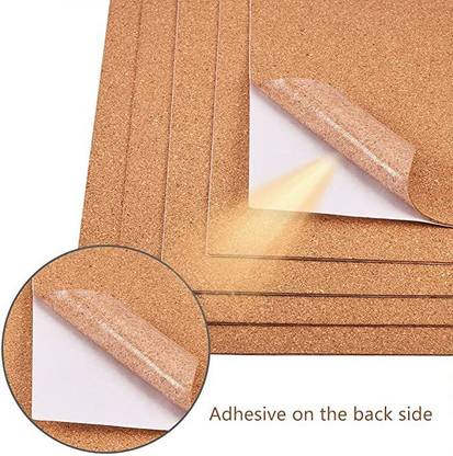 POLARIS FOX A4 Size Cork Sheet |1 mm Thickness sheet| self-adhesive sheets | Pack of 8 | Felt Sheet