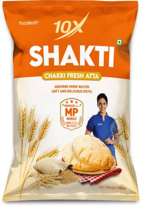 10x Shakti Chakki Fresh Atta, 10Kg