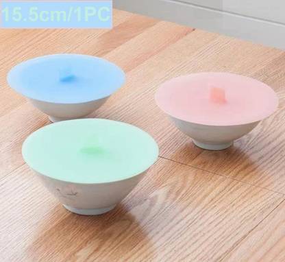 lukzer 1PC Multipurpose Silicone Cover Lid for Bowl, Cups, Small Pan (15.5CM) 6.1 inch Lid, Pack of 1