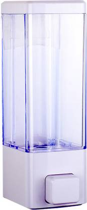 Bath Guru ABS Plastic Wall Mounted Liquid Handwash Dispenser For Bathroom Kitchen 350 ml Soap, Shampoo, Conditioner, Lotion, Gel Dispenser