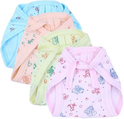 homeshoper Newborn, infant Baby Nappies, Langot Reusable Diaper (0-6 months)( Pack of 4)