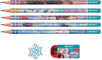 APSARA DISNEY FROZEN EXTRA DARK (SET OF 04 BOX) 40 , 4sharpner, 4eraser Pencil