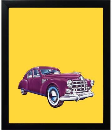Vintage Car Wall Frame with Poster, Vintage car, Wall Frame, Art Decor, Home Decor, Wall Decor, Fine Art Print