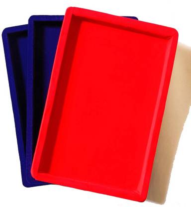 DARSHIK TRADERS Combo Velvet Tray 12x8" Inch Display Jewellery Finding Tray Velvet Beading Tray, Display Organizer Tray, Wedding Organizer Jewellery Vanity Box