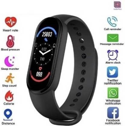 Bymaya F95-(m3) ADVANCE MULTI FACES STEP COUNT SMART BAND BLACK(pack of 1)