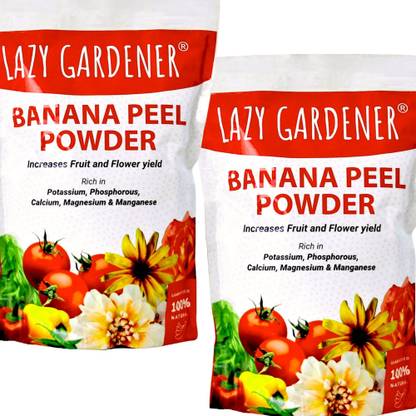 lazy gardener Banana Peel Powder 100% Organic & Natural pack of 2 Fertilizer