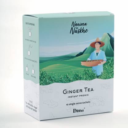 Dibha Ginger Tea - Set of 10 Ginger Instant Tea Box