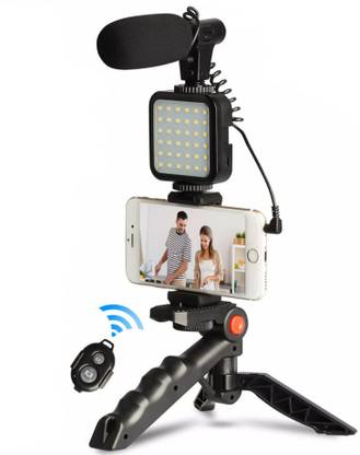 CHG Vlogging Kit 4 in 1 Portable Video Shooting Set Monopod Kit