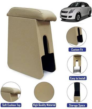 guruji system Custom Fit Wooden Console/Arm Rest for Maruti Suzuki Swift Dzire Car Armrest
