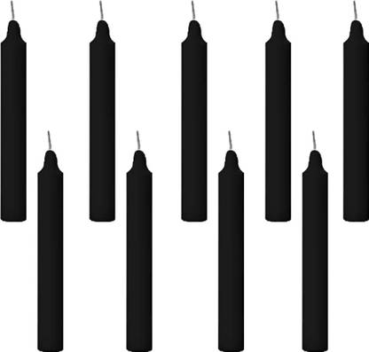 Floryn decor Black Candles for spell/Ritual/ healing /Chakras | Pack of 20 Candle Candle