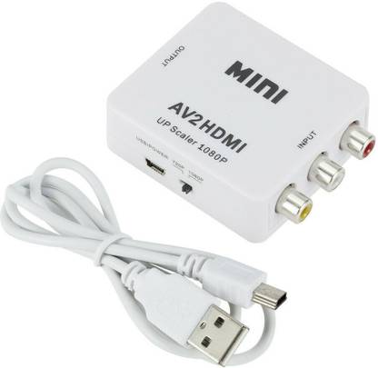 Crystonics HDMI Adapter 0.1 m AV Female 3RCA Input to HDMI Female Output Converter
