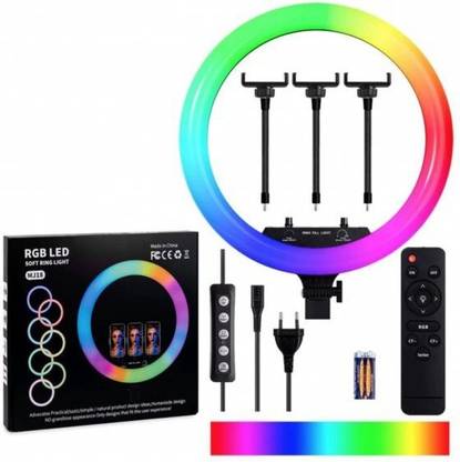 TechBlaze 18 inch RGB Ring Light for YouTube Photo-shoot Video Shoot & Reels Ring Flash