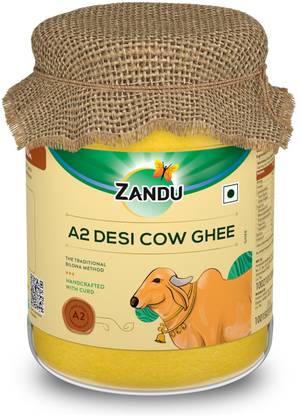 ZANDU A2 Desi Cow Ghee Ghee 500 ml Glass Bottle