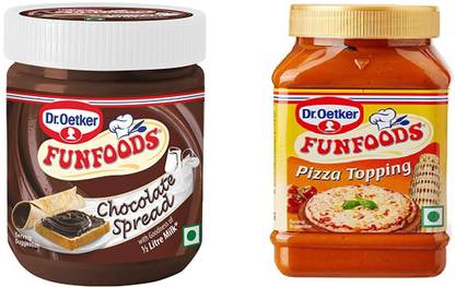 FUNFOODS by Dr. Oetker CHOCOLATE SPREAD + PIZZA TOPPING SAUCE