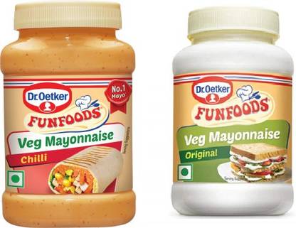 FUNFOODS by Dr. Oetker VEG.MAYONNAISE CHILLI + ORIGINAL MAYO
