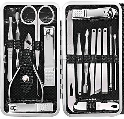 HUDA NAILS BEAUTY 16 in 1 Stainless Steel Manicure Pedicure Kit (Random Shades)