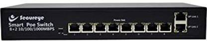 SECUREYE 8 Port POE Switch (S-8FE-2UE-LD-NB) 8 Ports 100 Mbps Network Switch