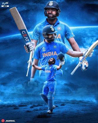 Rohit Sharma Multicolour Photo Paper Print Poster Photographic Paper