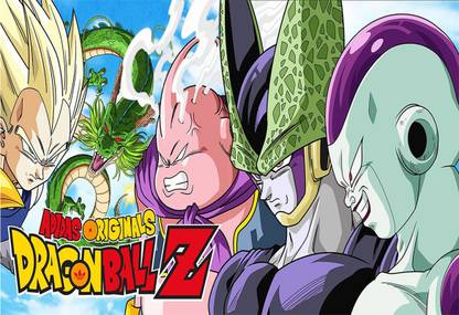 Poster Dragon Ball Son Goku Super Saiyan Trunks Vegeta Shenron Large Poster (36 X 24 Inch, Multicolour) Fine Art Print