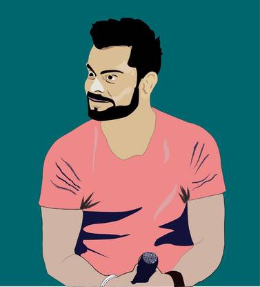 Virat Kohli Multicolour Photo Paper Print Poster Photographic Paper