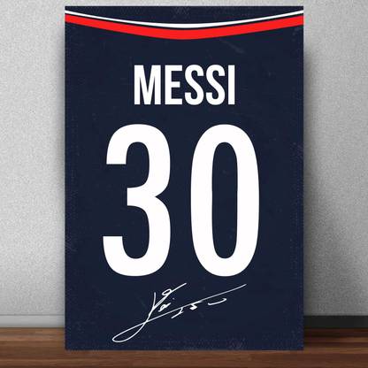 Messi Jersey PSG Poster For Room & Office (13 Inch X 19 Inch, Rolled) Paper Print