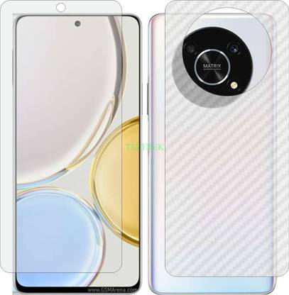 TELTREK Front and Back Tempered Glass for HONOR X9 5G (Front Matte Finish & Back 3d Carbon Fiber)