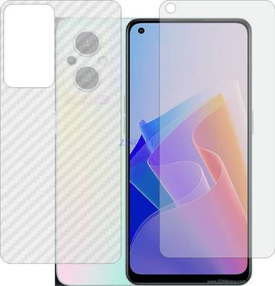 ZINGTEL Front and Back Tempered Glass for OPPO RENO 7 Z 5G (Front Matte Finish & Back 3d Carbon Fiber)