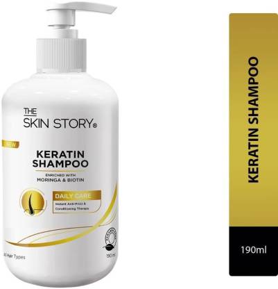 The Skin Story Keratin Shampoo, Soft & Anti Frizz Hair, Split End, Damage Repair, Paraben Free  (190 ml)